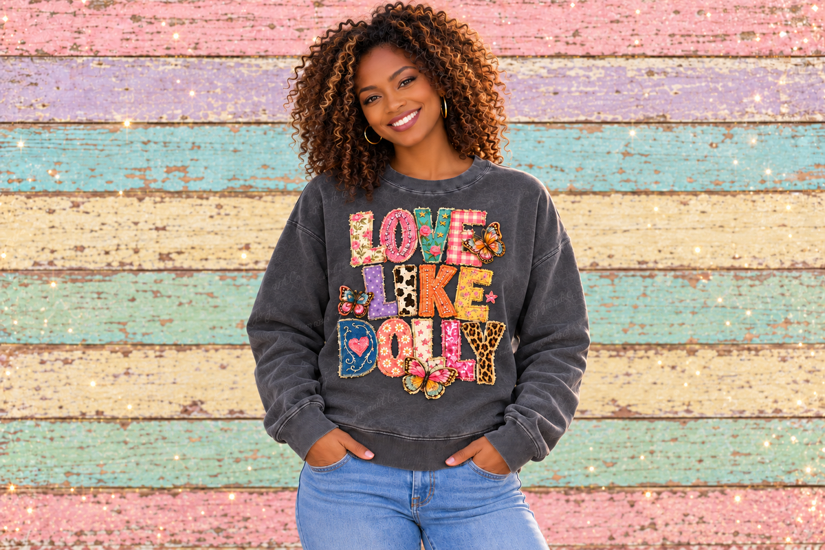 Love Like Dolly Patchwork Sweatshirt