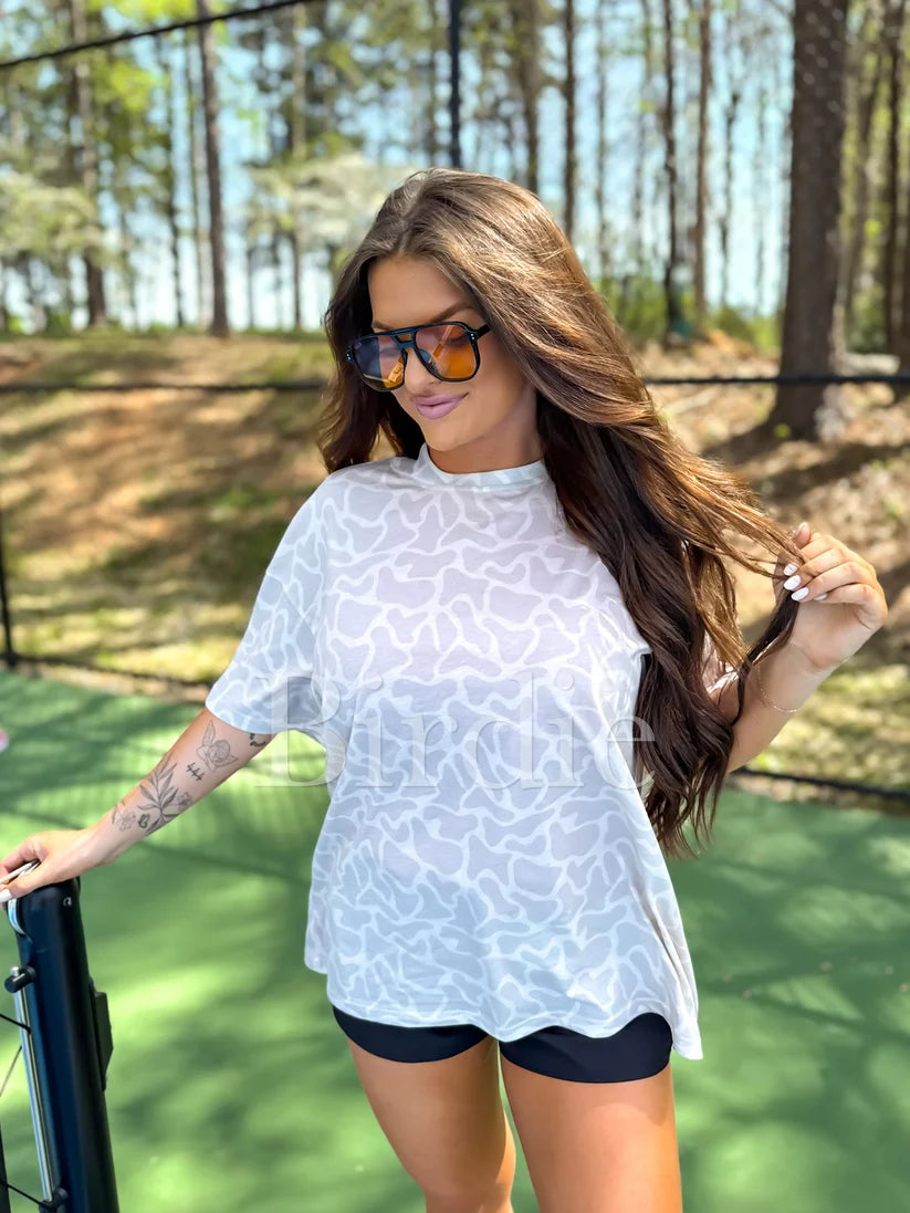 BIRDIE Oversized Tee in Bare Marsh Camo