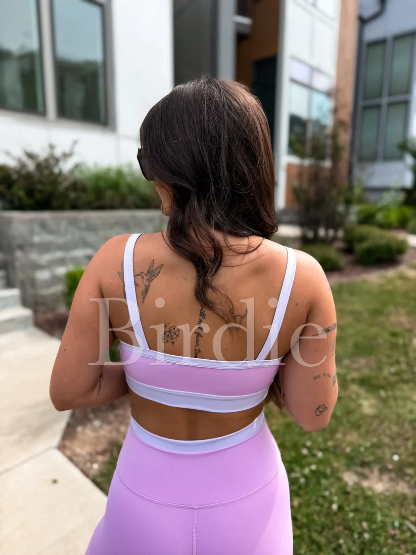 BIRDIE PowerSplit Bra in Blush Lavender