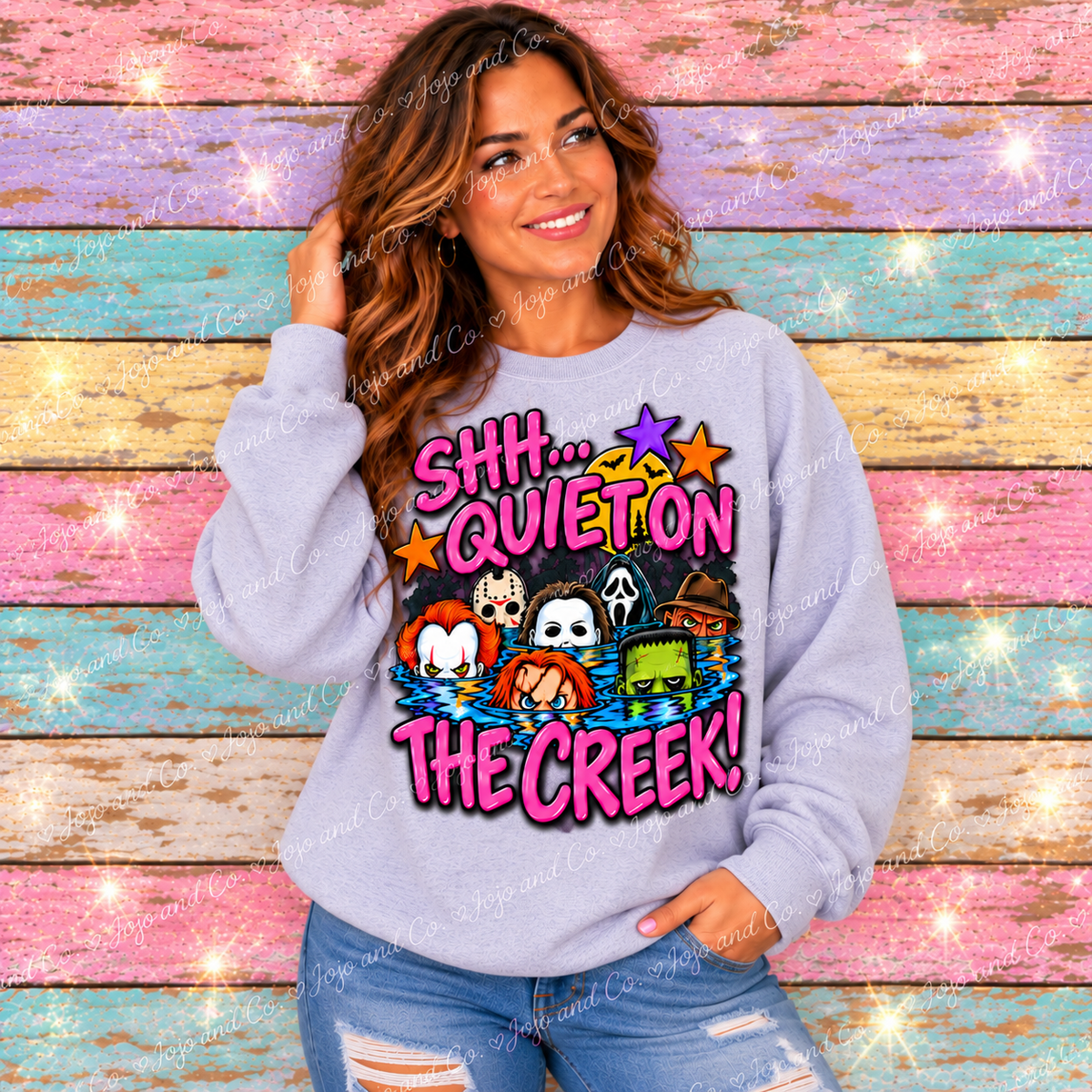 Shhh....Quiet on the Creek Halloween Graphic Sweatshirt